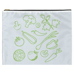 Green Vegetables Cosmetic Bag (xxxl)  by Famous