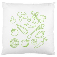 Green Vegetables Large Flano Cushion Cases (two Sides) 