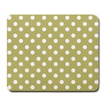 Lime Green Polka Dots Large Mousepads Front