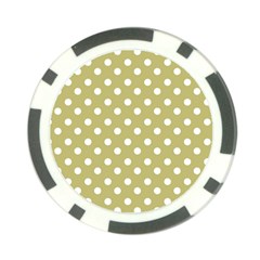 Lime Green Polka Dots Poker Chip Card Guards