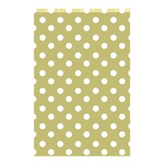 Lime Green Polka Dots Shower Curtain 48  x 72  (Small) 