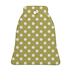 Lime Green Polka Dots Bell Ornament (2 Sides)