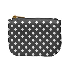 Gray Polka Dots Mini Coin Purses by GardenOfOphir