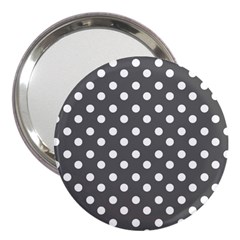 Gray Polka Dots 3  Handbag Mirrors by GardenOfOphir