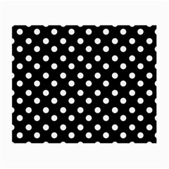 Black And White Polka Dots Small Glasses Cloth by GardenOfOphir