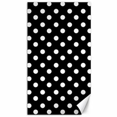 Black And White Polka Dots Canvas 40  X 72   by GardenOfOphir