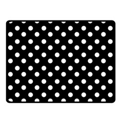 Black And White Polka Dots Double Sided Fleece Blanket (small)  by GardenOfOphir