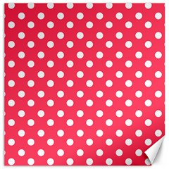 Hot Pink Polka Dots Canvas 20  X 20   by GardenOfOphir