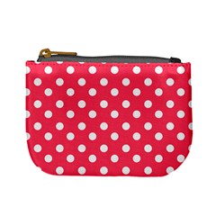 Hot Pink Polka Dots Mini Coin Purses by GardenOfOphir