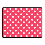 Hot Pink Polka Dots Fleece Blanket (Small) 50 x40  Blanket Front
