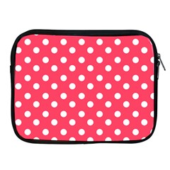 Hot Pink Polka Dots Apple Ipad 2/3/4 Zipper Cases by GardenOfOphir