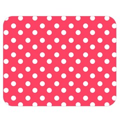 Hot Pink Polka Dots Double Sided Flano Blanket (medium)  by GardenOfOphir