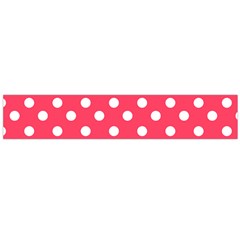 Hot Pink Polka Dots Flano Scarf (large)  by GardenOfOphir