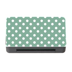 Mint Green Polka Dots Memory Card Reader With Cf