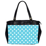 Sky Blue Polka Dots Office Handbags (2 Sides)  Front