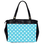 Sky Blue Polka Dots Office Handbags (2 Sides)  Back