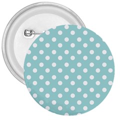 Blue And White Polka Dots 3  Buttons by GardenOfOphir