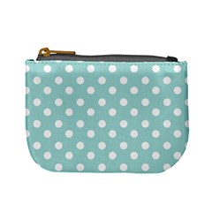 Blue And White Polka Dots Mini Coin Purses