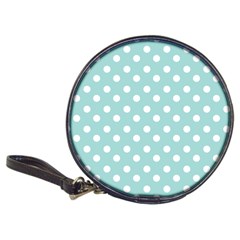 Blue And White Polka Dots Classic 20-cd Wallets by GardenOfOphir