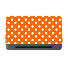 Orange And White Polka Dots Memory Card Reader With Cf