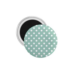 Light Blue And White Polka Dots 1 75  Magnets by GardenOfOphir
