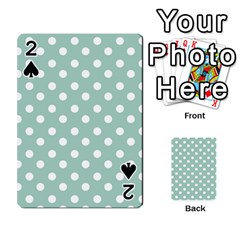 Light Blue And White Polka Dots Playing Cards 54 Designs  by GardenOfOphir