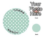 Light Blue And White Polka Dots Playing Cards 54 (Round)  Front - Joker1