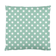 Light Blue And White Polka Dots Standard Cushion Cases (two Sides)  by GardenOfOphir