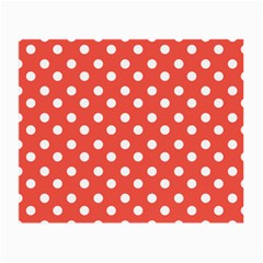 Indian Red Polka Dots Small Glasses Cloth by GardenOfOphir