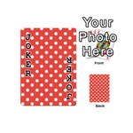 Indian Red Polka Dots Playing Cards 54 (Mini)  Front - Joker1