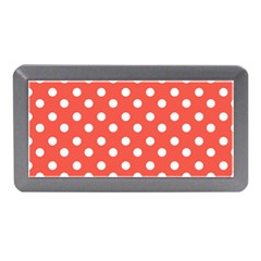 Indian Red Polka Dots Memory Card Reader (mini)