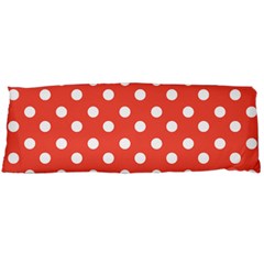 Indian Red Polka Dots Body Pillow Cases (dakimakura)  by GardenOfOphir