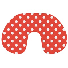 Indian Red Polka Dots Travel Neck Pillows