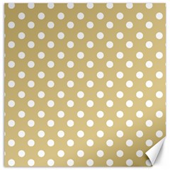 Mint Polka And White Polka Dots Canvas 20  X 20   by GardenOfOphir