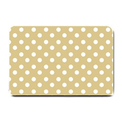 Mint Polka And White Polka Dots Small Doormat  by GardenOfOphir