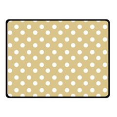 Mint Polka And White Polka Dots Double Sided Fleece Blanket (small)  by GardenOfOphir