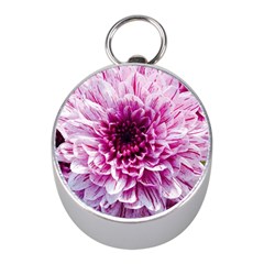 Wonderful Flowers Mini Silver Compasses