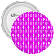 Purple Spatula Spoon Pattern 3  Buttons