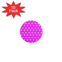 Purple Spatula Spoon Pattern 1  Mini Magnet (10 pack) 