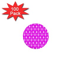 Purple Spatula Spoon Pattern 1  Mini Buttons (100 pack) 