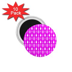 Purple Spatula Spoon Pattern 1.75  Magnets (10 pack) 