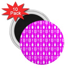 Purple Spatula Spoon Pattern 2.25  Magnets (10 pack) 