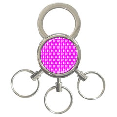 Purple Spatula Spoon Pattern 3-Ring Key Chains