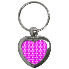 Purple Spatula Spoon Pattern Key Chains (heart)  by GardenOfOphir