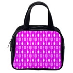 Purple Spatula Spoon Pattern Classic Handbags (One Side) Front