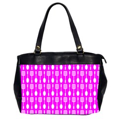 Purple Spatula Spoon Pattern Office Handbags (2 Sides) 