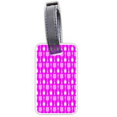 Purple Spatula Spoon Pattern Luggage Tags (One Side) 