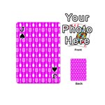 Purple Spatula Spoon Pattern Playing Cards 54 (Mini)  Front - SpadeJ
