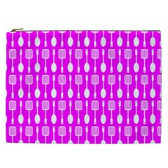 Purple Spatula Spoon Pattern Cosmetic Bag (XXL) 