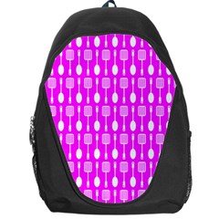 Purple Spatula Spoon Pattern Backpack Bag